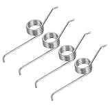 ABOOFAN 4 Stück Robuste Edelstahl torsionsfedern Mülltonnendeckel Ersatz Langlebige Federmechanik Bruch Verformungsresistent Reibungslose Klappfunktion Passend für Abfalleimer
