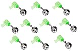 Mikado Angel Glöckchen Bissanzeiger Aalglocke Feederglocke mit Knicklichthalterung 10Stk Set (Single / 14mm)
