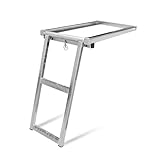 DOJA Barcelona | LKW-Trittleiter klappbar | Pack 1 | Leiter 2 Stufen | 645x350mm | Verzinkte Verarbeitung | Einziehbare Leiter | für LKW, Wohnwagen, Wohnmobil Zubehör, Klappleiter Anhänger