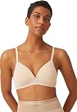 Naturana® Soft-BH ohne Bügel mit Schale [Cup A-D] Optimaler Sitz & maximaler Halt Dank Schnittführung & Breiten Trägern I T-Shirt BH I BH Damen ohne Bügel I BH bügellos 85 Light Beige C