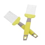 MAGICLULU 2st Zwiebel Schneiden Zitronenschneider Kräuseln Werkzeuge Küchenschwammhalter Werkzeug Zum Schneiden Von Ananas Allesschneider Für Die Küche Spiralschneider Blue Rostfreier Stahl