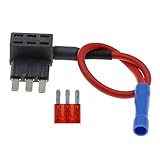 Mini-Sicherungshalter, Auto-Motor-Zusatzschaltung, Adapter für Sicherungshalter, 12 V, Mini SMALL MEDIUM mit 10 A Micro Mini Stan Flachsicherung