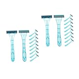 Ipetboom 2 Sätze Rasierer Männer Haarentferner Frauen Haarentferner Trimmer Für Frauen Haarschneidewerkzeug Haarschneider Für Den Arm Damen Rasiermesser Rostfreier Stahl Blue 20 Stück * 2