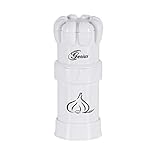 Genius A19169 Knoblauchschneider G5 hochwertige Knoblauchpresse spülmaschinenfest-Idealer Küchenhelfer schneiden-Garlic Press Knoblauch-Mühle, Kunststoff, Weiß