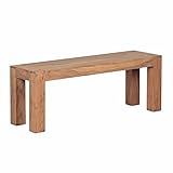 FineBuy Esszimmer Sitzbank Massiv-Holz Akazie Holz-Bank Natur-Produkt Küchenbank im Landhaus-Stil Größe wählbar