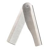 Faltbare - 20x3,2x0,5cm Bürsten Handgefertigt, Bartkämme, Tragbar | Kompaktes, leichtes faltbares Design mit antistatischem Material für die tägliche Reisepflege, Männer und Frauen