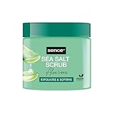 Sence Aloe Vera & Salz Body Scrub, Vegan, mit Vitamin A, Vitamin C und Zitronensäure, Beauty Skincare Peeling mit Meersalz, Peeling und Massage für eine gesunde Haut (1 x 500g)