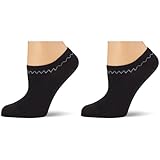 Nur Die Schuhsöckchen weiche & strapazierfähige kurze Socke atmungsaktiv Sneaker-Socke Damen, schwarz, 35-38