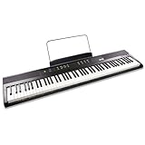 RockJam 88 Key Digital Piano with Full Size Semi-Weighted Keys, Power Supply, Sheet Music Stand, Piano Note Stickers & Simply Piano Lessons