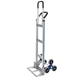DGOINGPI Handwagen Treppensteigerwagen, robuster Sackkarren-Dolly, 650 Pfund, Treppensteiger-Sackkarren mit verstellbarem Griff Transportkarre