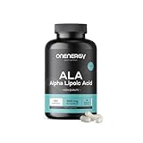 OnEnergy ALA – Alpha-Liponsäure 600 mg – 120 pflanzliche Kapseln – 4-Monats-Vorrat – Hohe Dosierung – Für Sportler und körperlich aktive Personen – Energieboost