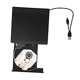 SHINEOFI Externes Cd DVD-lesegerät Mit USB-c Anschluss Kompaktes Design Für Unterwegs Funktioniert Mit Pc Laptop Und Tablet Unterstützt Mehrere Disc-Formate Keine Treiber Erforderlich