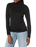 Amazon Essentials Damen Leichter, Langärmeliger Rollkragenpullover, Klassischer Schnitt (Erhältlich In Übergröße), Schwarz, M