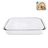 Mini Glas-Auflaufform für Ofen, Auflaufform Klein, KleineAuflaufform, GlasAuflaufform Lasagne, Ofenform rechteckig, Lasagneform, rechteckige Glasform, Bräterform, längliche