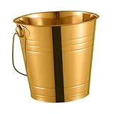 drburpily Attraktiver Eisbehälter mit Tragegriff für Getränke, hält Getränke bei Treffen zu Hause und Partys kühl, Gold, 2000 ml