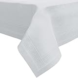 Papiertischdecken für rechteckige Tische, 137,2 x 274,3 cm, weiße Einweg-Tischdecken aus Papier, 3-lagig, Premium-Papier und Kunststoff, Einweg-Tischdecken für Partys, 25 Stück