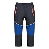 MEILONGER Softshell-Wanderhose für Jungen und Mädchen, mit Fleece gefüttert, Skifahren, Schneehose, Kinder, wasserdichte Outdoor-Hose, 11276, Graublau, 8