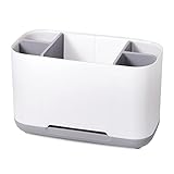 Zahnbürstenhalter, Elektrischer Zahnbürsten Organizer, Badezimmer Zahnbürstenständer Zahnpasta Zahnputzbecher Halter mit Abflussloch, Rutschfester Unterseite, für Bad Waschbecken Arbeitsplatte