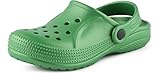 Ladeheid Clogs Kinder Schuhe für Mädchen und Jungen leichte Gartenclogs Gartenschuhe Kinder KL055 (Smaragdgrün, 34 EU)