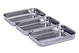 Maximex Panier-Set Edelstahl 3-teilig, Edelstahl-Schalen für Mehl, Ei & Paniermehl, kein kleckern, tropfen und krümeln, Spülmaschinengeeignet, bei Nichtgebrauch platzsparend verstaubar