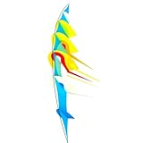 HQ Design Hoffmanns Kites, Flugdrachen Einleiner Drachen zum steigen Lassen wenig Wind für Kinder Jugendliche und Erwachsene mit oder ohne Polyesterschnur ab 1.5 Bft (Bowkite Sea Breeze)