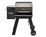 FLAME ROCK Elektro Pellet Smoker Grill 55, mit automatischer Temperatursteuerung, Thermometer im Innenraum, 2 Fleischthermometer, 2 Grillroste, großer Vorratsbehälter, Leistung: 220 - 270 W