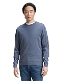 TOM TAILOR Herren Basic Strickpullover mit Crewneck, Langarm, Rundhalsausschnitt