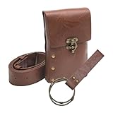 Mittelalter GüRtel Damen GüRteltasche Leder Mittelalter Tasche Damen Lederbeutel Mittelalter GüRteltasche Mittelalter Accessoires Geeignet FüR Renaissance Cosplay Braun GüRteltasche Mittelalter