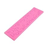 OFFSCH 1Stk Schimmel Kuchenverzierungsform Buchstaben Schokoladenform dekoration weihnachten weichnachtsdekoration Buchstabenform aus Silikon silikonform selber machen Kieselgel Rosy