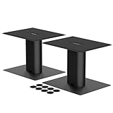 suptek Freistehender Lautsprecherständer Desktop-Set, Universal-Audio-Halterungen für Computer- und Bücherregal-Lautsprecher, 20 x 16.5 cm, 2er-Pack, Schwarz, SDM003MB