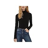 VERO MODA Damen VMGLORY LS Rollneck Blouse NOOS Bluse, Schwarz, S