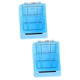INOOMP 2st Hasengrasständer Haustier-Kaninchen-fütterungsgestell Geflügel Füttern Guniea Schweinefutter Essen Kaninchenfutter Für Käfige Hühnerfutter Futterautomat Für Hamster Blue Abs