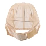 CIYODO Elastische U Förmige Spitzenhaube für Perücken mit Verstellbarem Band Atmungsaktives Netzgewebe und Weichem Samt Haarnetz für Damen zum Sicheren Sitz und Styling