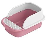 Katzenklo Für Katzen Katzensandkasten, Katzentoilette Mit Schaufel, Katzentoilette Für Mittelgroße Und Große Katzen, Kaninchen Haustierbedarf Katze(Pink)