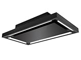 SILVERLINE SBUD 124 S Square Box Deckenhaube/Dunstabzugshaube/Inselhaube / 120 cm/Gemäß EU-Regulierung 65/2014 sind reine Umlufthauben nicht kennzeichnungspflichtig