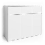 Vicco Kommode Ruben, Weiß, 120 x 101 cm mit Schubladen