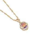 Herz Kette für Damen Mädchen - Gold/Weißgold Vergoldet Herz Anhänger Kette Halskette Mädchen Damen Geburtstag Geschenke für Frauen, Weihnachten Geschenke für Teenager Mädchen Geschenke Schmuck