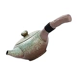 KICHOUSE 1Stk Teeset mit langem Griff schicker Wasserkocher pfeifende Teekessel aus Porzellan mit seitlichem Griff Kaffee Wasserkocher für Zuhause Wasserkocher aus Keramik