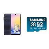 Samsung Galaxy A25 5G Smartphone, Simlockfrei ohne Vertrag, Android-Handy, 128 GB, Schnellladefunktion Blue Black EVO Select (2021) microSD-Karte + SD-Adapter,128 GB, Full HD, 130 MB/s Lesen