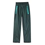 YOSUWOAI Regenhose Herren Wasserdicht Atmungsaktive Fahrrad Überziehhose Verdickte Langlebig Wanderhose Winddicht Outdoor Trekkinghose Loose fit Arbeitshose Einfarbige Funktionshose