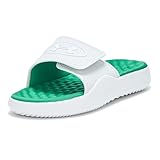 Under Armour Ignite Pro 8 Slide Sandale für Herren, (023) Distant Gray/Team Kelly Green/White, 46 EU