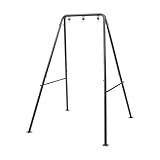 Hängemattengestell 134 x 118 x 178 cm Hängesessel-Gestell aus Metall Robustes Hängemattengestell für Indoor/Outdoor Rohrdurchmesser 40mm schwarz