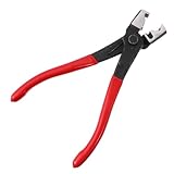 DOITOOL Klemme klemmzange grimpzange gripzangen greifzangen Auto Reparatur Werkzeug Vize Stecker Wasserschlauch Funkensteckdose Schlauchschellenzange Zange für Schlauchschellen Stahl rot