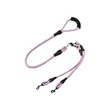 Doppelte Hundeleine für Welpen, Doppelleine für Spaziergänge mit zwei Hunden – Sicherheitsausrüstung um 360 ° drehbar, Anti- für Training, Spaziergänge und Wandern von Haustieren