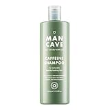 ManCave Shampoo Herren, 500 ml Koffein Shampoo, Shampoo gegen Haarausfall, Natürliche Formel für Gesundes Haarwachstum, Vegan, Tierversuchsfrei, Tube aus Recycling-Kunststoff