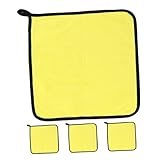 POPETPOP 4 Stück Saugfähiges Handtuch für Haustiere Hunderasen tierische Handtücher Haustier Handtuch Wasseraufnahme Handtuch Kaninchen Handtuch Kätzchen Handtuch Ballaststoff Yellow