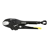 Stanley FatMax Gripzange / Feststellzange (250 mm, gebogene Backen, TRULOCK-Zugmechanismus für kontrolliertes Lösen, induktionsgehärtete Greifflächen, justierbare Spannkraft) FMHT0-74886