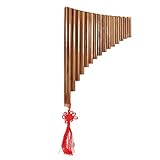 Panflöte 15 Pfeifen, G-Ton Chinesisches Instrument Aus Bambus für Anfänger
