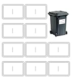 TAKONE 10er Set Mülltonnenaufkleber Hausnummer – Wetterfest & UV-Beständig, Selbstklebend, Vinyl, 15×10 cm – Für Mülltonnen & Abfallbehälter im Außenbereich