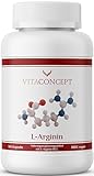 Vitaconcept® I L-Arginin I 365 Kapseln I hochdosiert I 1000 mg pro Kapsel I 98,7% reines L-Arginin I vegan I in Deutschland produziert